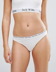 Стринги с логотипом на поясе Jack Wills - Белый