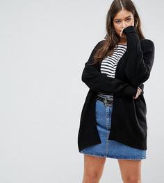 Полушерстяной кардиган крупной вязки ASOS CURVE - Черный