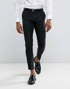 Черные супероблегающие брюки в строгом стиле River Island - Черный