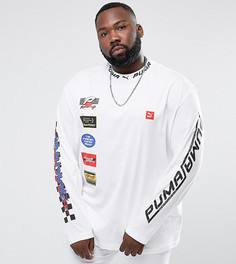 Лонгслив с принтом Puma PLUS эксклюзивно для ASOS - Белый