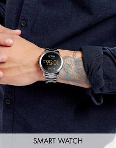 Темно-серые наручные смартчасы Fossil Q FTW4001 - Серебряный