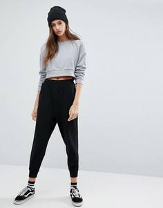 Базовые джоггеры заниженного кроя ASOS - Черный