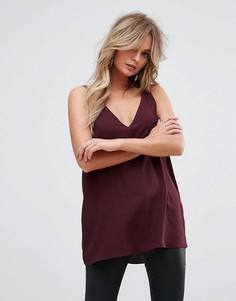 Топ на бретельках крест накрест сзади River Island - Красный
