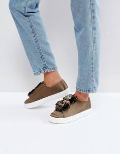 Кроссовки на платформе River Island - Зеленый