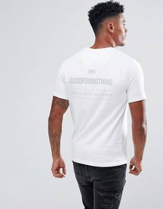 Белая обтягивающая футболка со светоотражающим принтом на спине Good For Nothing - Белый