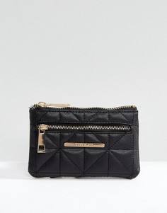 Стеганый кошелек на молнии River Island - Черный
