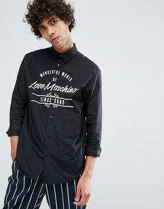 Рубашка с принтом Love Moschino - Черный
