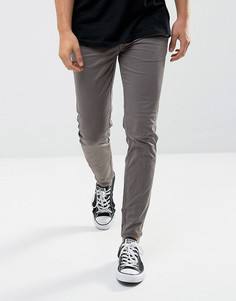 Серые супероблегающие чиносы River Island - Серый