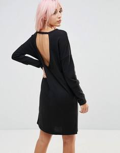 Платье миди с глубоким вырезом на спине Noisy May - Черный