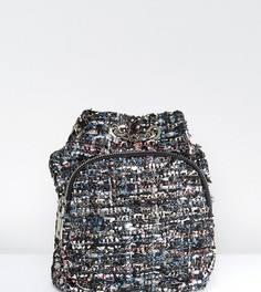 Твидовый мини-рюкзак с люрексом Reclaimed Vintage Inspired - Черный