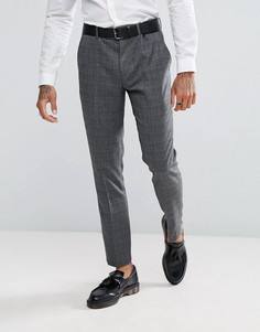Темно-серые брюки в клетку River Island - Серый