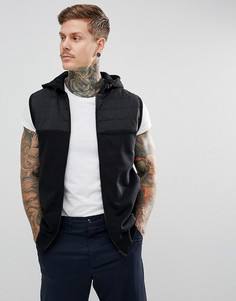 Черный жилет с капюшоном River Island - Черный