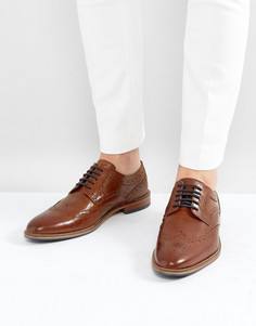 Коричневые кожаные броги River Island - Коричневый