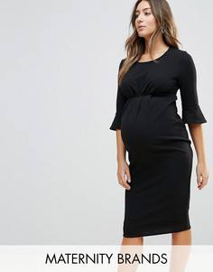 Платье с рукавами клеш New Look Maternity - Черный