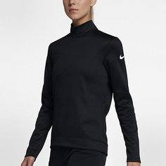 Женская футболка для гольфа с длинным рукавом и молнией до середины груди Nike Therma