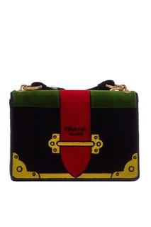 Бархатная сумка Cahier Prada