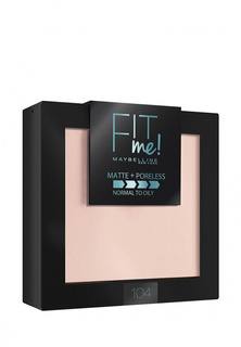 Пудра Maybelline New York "Fit Me", матирующая, скрывающая поры, оттенок 104, Светло-бежевый, 9 г