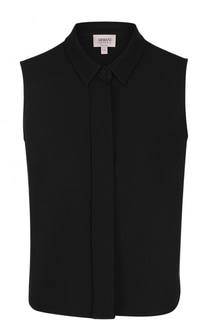 Однотонная шерстяная блуза без рукавов Armani Collezioni