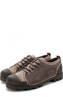 Замшевые ботинки на шнуровке Giorgio Armani