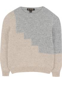 Кашемировый пуловер с фактурной отделкой Loro Piana