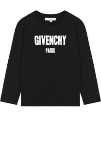 Хлопковый лонгслив с принтом Givenchy
