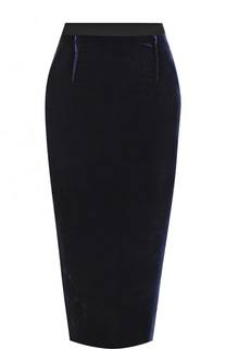 Однотонная юбка-карандаш с широким поясом Roland Mouret