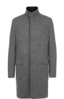 Однобортное кашемировое пальто с меховой подкладкой Loro Piana