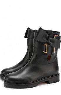 Кожаные ботинки Bowrap с ремешками Valentino