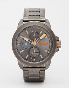 Серые часы из нержавеющей стали BOSS Orange New York - Серый