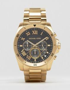 Золотистые часы с хронографом Michael Kors Brecken MK8481 - Золотой