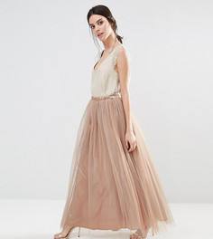 Пышная юбка макси из тюля True Decadence Petite - Рыжий