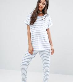 Пижамный комплект с футболкой и леггинсами в полоску ASOS Maternity - Мульти