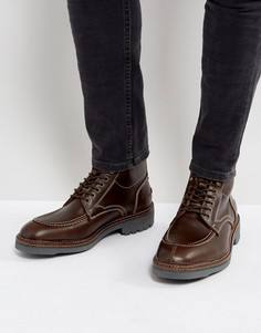 Кожаные ботинки на шнуровке Hudson London Wycombe - Коричневый