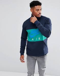 Темно-синий топ на молнии Nike Air 861620-451 - Темно-синий