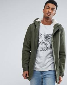 Парка с подкладкой из искусственного меха Only & Sons - Зеленый