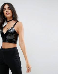 Виниловый бралетт ASOS - Черный