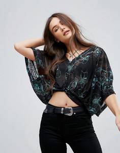 Блузка с принтом Free People One Dance - Черный