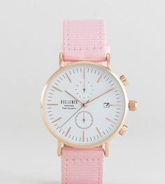 Часы 36 мм с хронографом и розовым парусиновым ремешком Reclaimed Vintage Inspired эксклюзивно для ASOS - Розовый