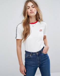Оверсайз-футболка с фирменной лентой Umbro - Белый