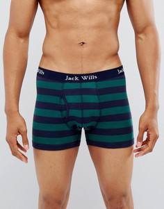 Боксеры-брифы в полоску темно-синего и зеленого цвета Jack Wills Bridgenorth - Темно-синий