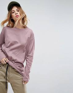 Длинная свободная футболка ASOS - Фиолетовый