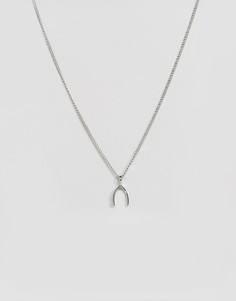 Серебристое ожерелье с подвеской DesignB эксклюзивно для ASOS - Серебряный
