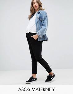 Трикотажные брюки галифе ASOS MATERNITY - Черный