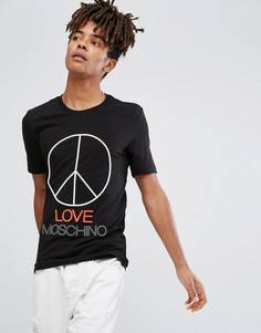 Футболка с логотипом Love Moschino - Черный