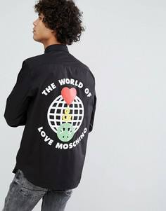 Рубашка с принтом на спине Love Moschino - Черный