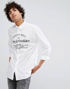 Рубашка с принтом Love Moschino - Белый