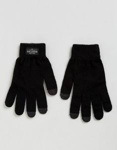 Черные трикотажные перчатки Schott - Черный