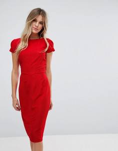 Плиссированное платье-футляр Closet London - Красный