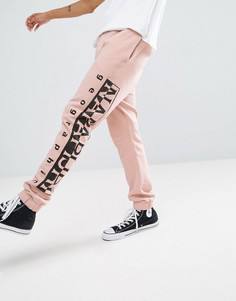 Розовые спортивные штаны с логотипом Napapijri Tier 1 - Розовый