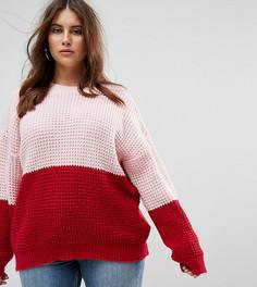 Джемпер с контрастной вставкой Boohoo Plus - Мульти